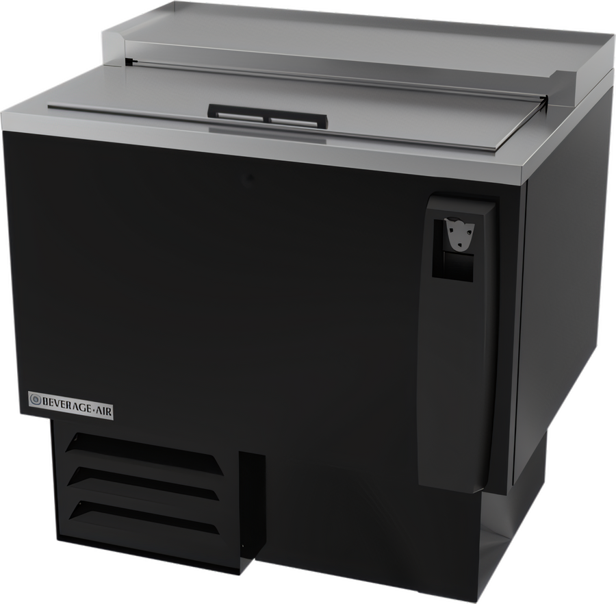 Product image #1 for Beverage-Air SF34HC-B 34-Inch Shallow Well Horizontal Bottle Cooler, Flat Top, 6.7 Cu. Ft., Black
