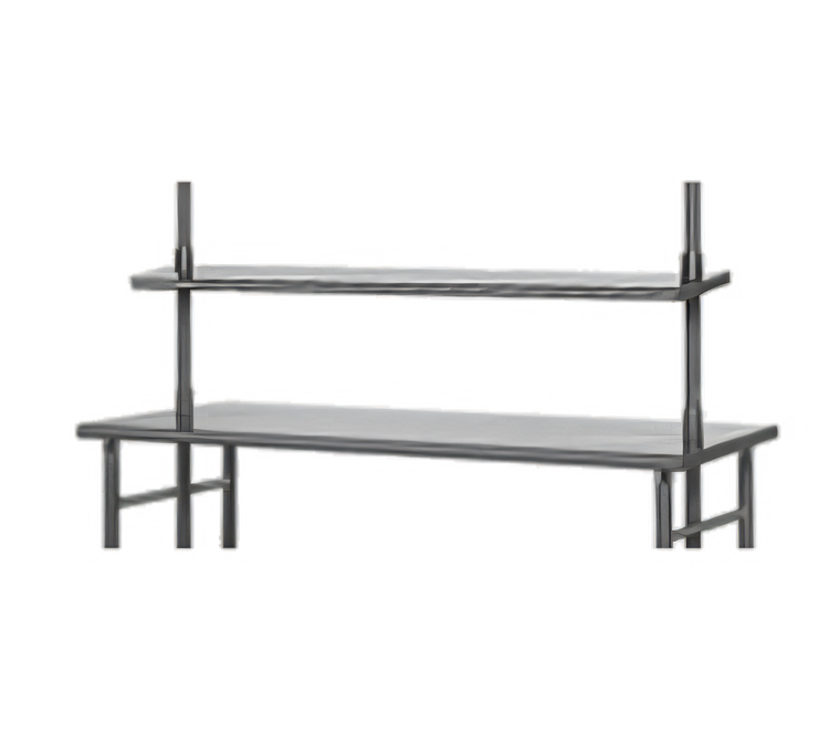 Product image #1 for Eagle Table Mounted Pot Rack Shelf, 120-Inch x 12-Inch, 16-Gauge 304 Stainless Steel