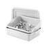 Thumbnail image #1 for Vollrath Gray Perforated Plastic Drain Box for 20 x 15 Inch Bus Boxes