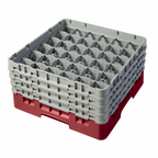 Thumbnail image #2 for Cambro Camrack® 36S800416 Full-Size 36-Compartment Glass Rack, 2-7/8-Inch Max Diameter, 8-1/2-Inch Max Height, Cranberry Case of 2