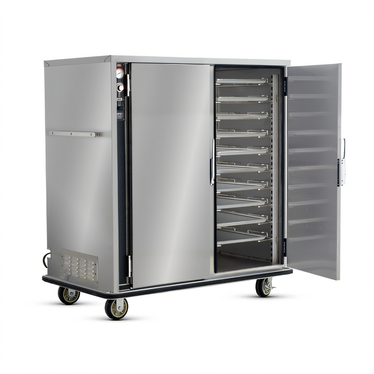 Product image #1 for FWE UHS-20 Mobile Stainless Steel Humidified Heated Holding Transport Cabinet with 20 Universal Tray Slides