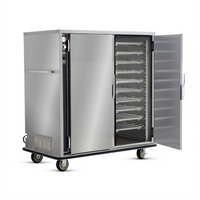 FWE UHS-20 Mobile Stainless Steel Humidified Heated Holding Transport Cabinet with 20 Universal Tray Slides
