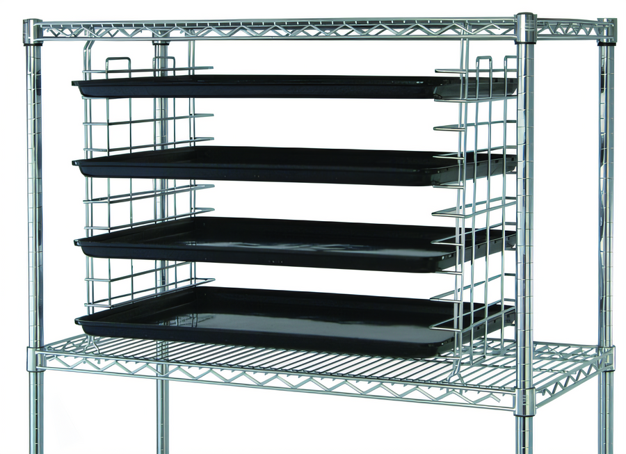 Product image #1 for Quantum 18-Inch Chrome-Plated NSF Tray Slide Set, 10-Tray Capacity (Pair)