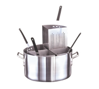 Admiral Craft 20 Qt Aluminum Pasta Cooker Set with 4 Stainless Inserts