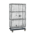 Thumbnail image #1 for Super Erecta Heavy-Duty Mobile Security Cage with 2 Intermediate Shelves, 50-1/2 x 28-1/16 x 68-1/2 Inches, Chrome Plated