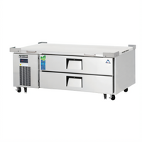 Everest Refrigeration 60-Inch One-Section Chef Base Refrigerator with 2 Drawers