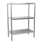 Thumbnail image #1 for BK Resources VSU5-4324 3-Shelf Galvanized Dry Storage Shelving Unit with Adjustable Bullet Feet, 43"W x 24"D x 60"H