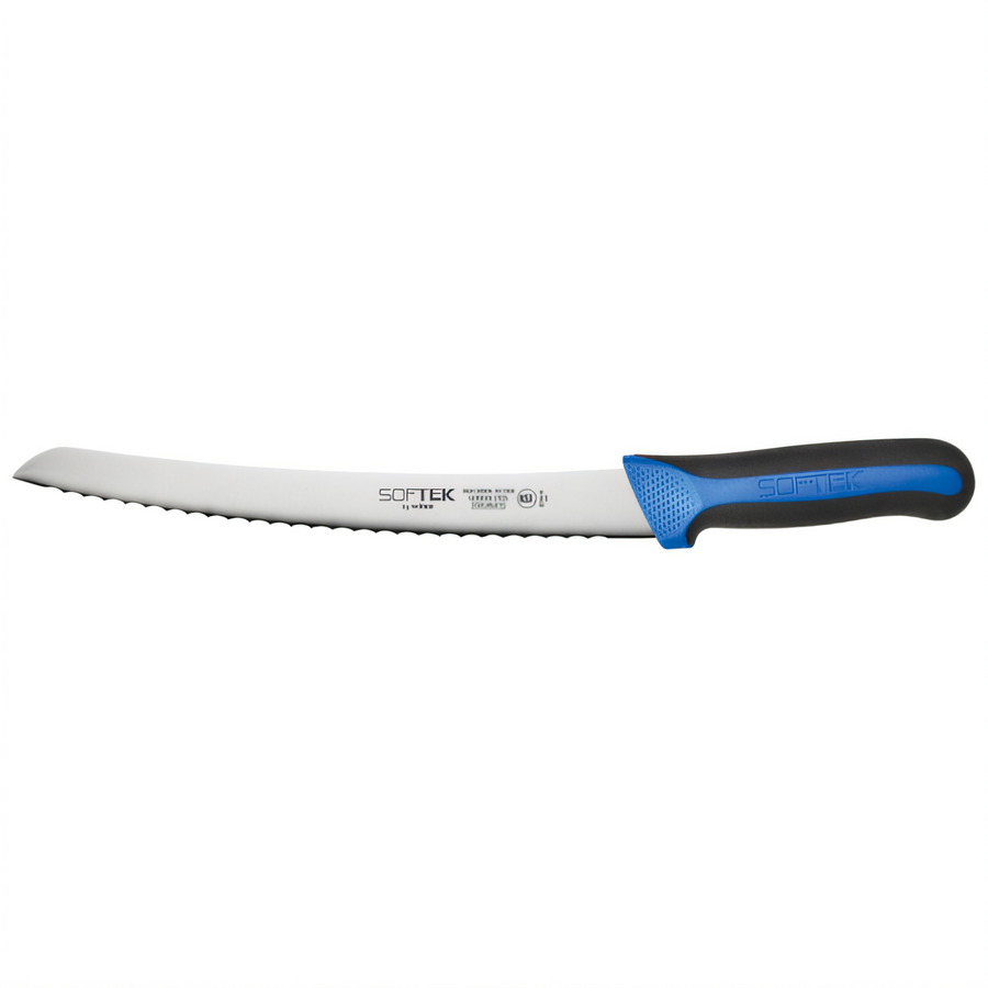 Product image #1 for Winco Sof-Tek 9-1/2 Inch Curved Wavy Edge Bread Knife with Soft-Grip TPR Handle