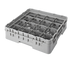 Thumbnail image #2 for Cambro Camrack Full-Size 16-Compartment Brown Glass Rack with Soft Gray Extender