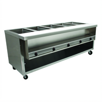 Advance Tabco HDSW-5-240-BS Heavy Duty Electric Sealed Well Hot Food Table with Enclosed Base, 5 Wells, 208/240V