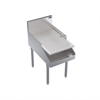 Krowne Royal Series Freestanding Stainless Steel Underbar Recessed Drainboard, 18 x 29 Inches