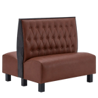 Thumbnail image #1 for ATSMFG ATS AT&S-AD-K42-BT GR8 Kevin Standard Booth, double, 48" long x 42" high, Sewn Button-tuft back, removable sinuous spring seat with connecting
