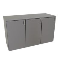 Glastender Three-Section Back Bar Dry Storage Cabinet, 60-Inch Wide, Non-Refrigerated, Stationary