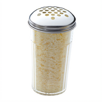 American Metalcraft 12 oz Clear SAN Plastic Shaker Dispenser Jar, 3-Inch Diameter