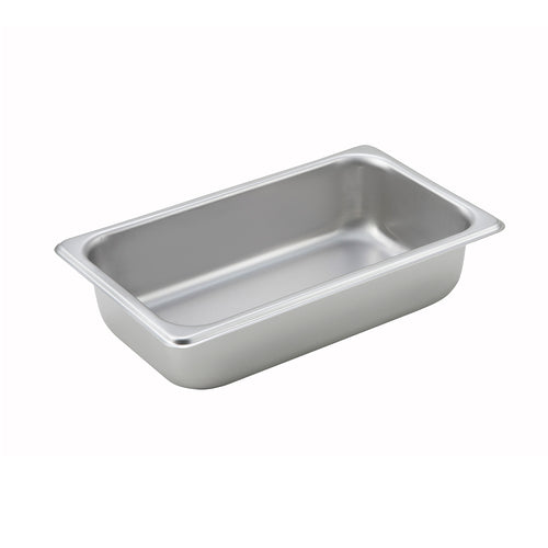 Product image #1 for Winco Quarter-Size Straight-Sided Steam Table Pan, 2-1/2 Inch Deep, 25 Gauge 18/8 Stainless Steel