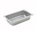 Thumbnail image #1 for Winco Quarter-Size Straight-Sided Steam Table Pan, 2-1/2 Inch Deep, 25 Gauge 18/8 Stainless Steel