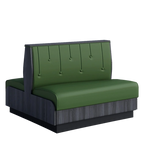 Thumbnail image #1 for ATSMFG ATS AT&S-AD-KR36-RD GR7 Karender Standard Booth, double, 48" long x 36" high, Raindrop back, Upholstery and foam fitted over a computer-cut