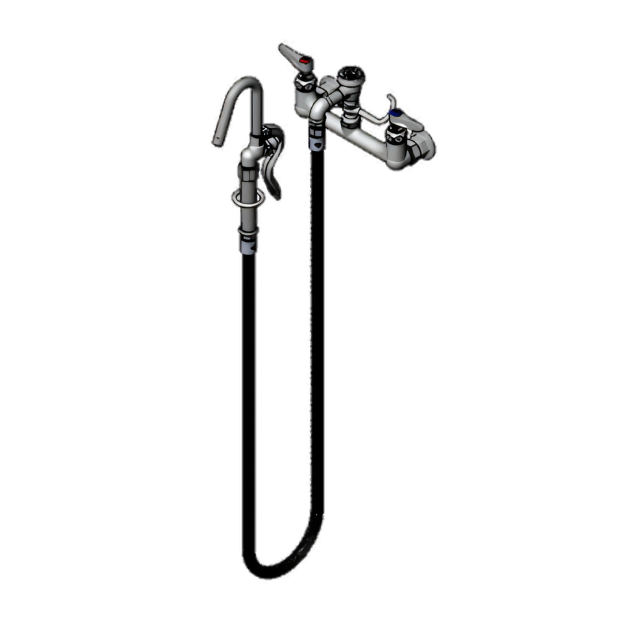 Product image #1 for T&S Brass B-0610 Wall-Mount Pot & Kettle Filler Faucet with 8-Inch Adjustable Centers