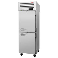 Turbo Air PRO Series One-Section Pass-Thru Reach-In Refrigerator, Solid/Glass Half Doors, Top-Mount Self-Contained, 26.48 Cu. Ft.