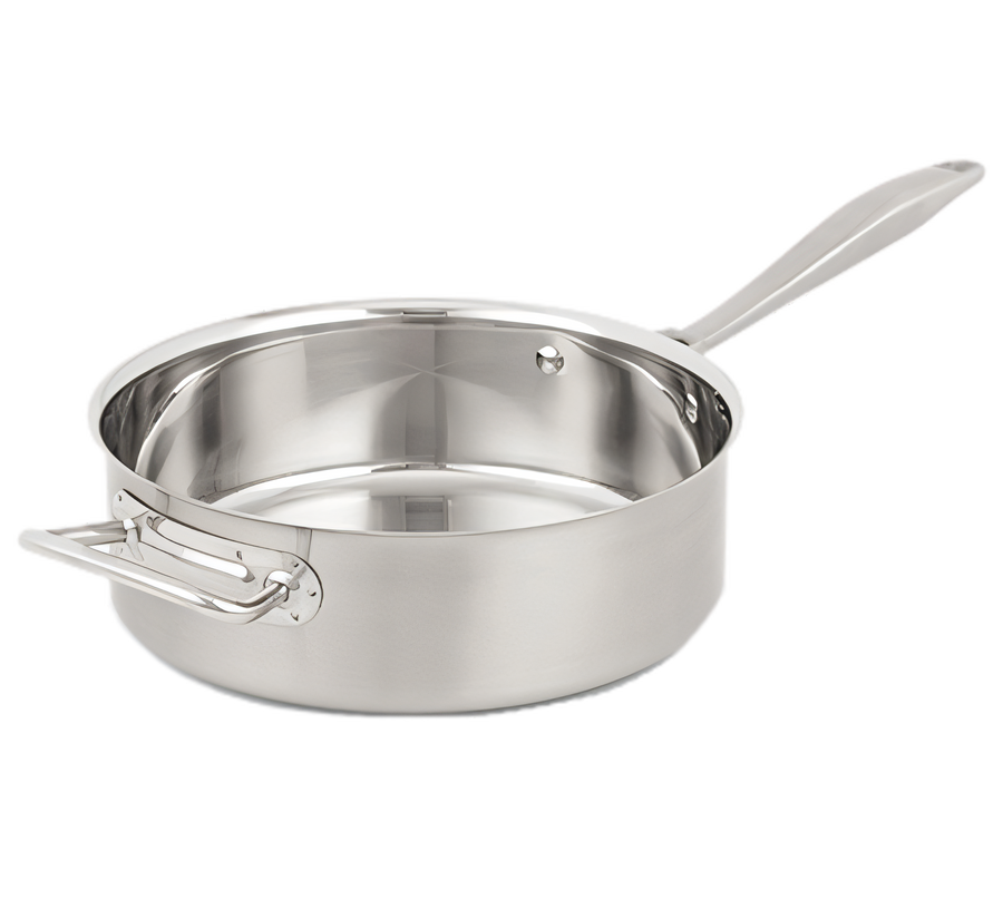 Product image #1 for Vollrath Intrigue 6 Quart 18-8 Stainless Steel Induction-Ready Saute Pan with Helper Handle