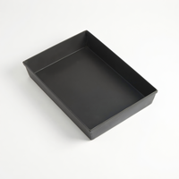 Detroit-Style Rectangular Deep Dish Pizza Pan, 14 x 10 x 2-1/2 Inches, Hard Coat Anodized Aluminum