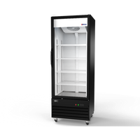 Omcan RE-CN-29R-HC 1-Section Reach-In Glass Door Merchandiser Refrigerator, 16.3 Cu. Ft., Bottom-Mount Self-Contained