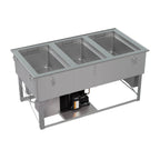 Thumbnail image #1 for Vollrath FC-HCF-03120-AD-FF 3-Well Hot/Cold/Frozen Drop-In Food Well with Auto-Drain and Flat Flange