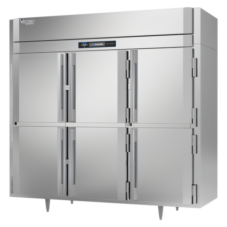 Product image #1 for Victory UltraSpec Extra-Wide Three-Section Self-Contained Reach-In Freezer with Six Wide Half-Height Solid Hinged Doors