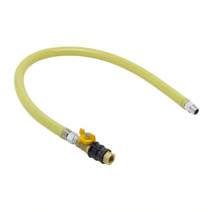 Product image #1 for Safe-T-Link 3/4 Inch x 36 Inch Coated Gas Connector Hose with Quick-Disconnect Valve