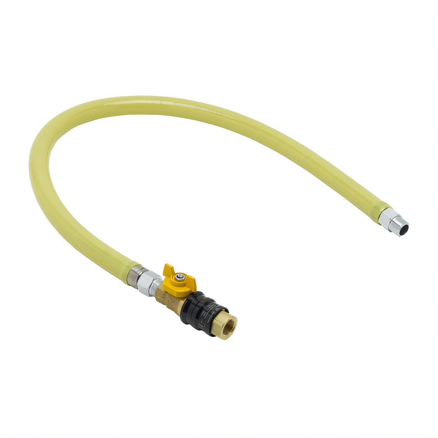 Product image #1 for Safe-T-Link 3/4 Inch x 36 Inch Coated Gas Connector Hose with Quick-Disconnect Valve