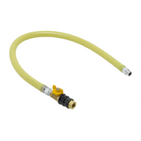Safe-T-Link 3/4 Inch x 36 Inch Coated Gas Connector Hose with Quick-Disconnect Valve