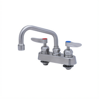 EverSteel Stainless Steel 4-Inch Centers Deck-Mount Workboard Mixing Faucet with 6-Inch Swing Nozzle