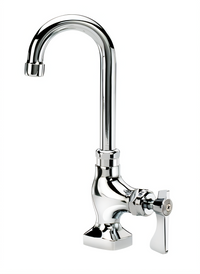 Krowne Royal Series Single Hole Deck Mount Single Pantry Faucet with Gooseneck Spout, Polished Chrome
