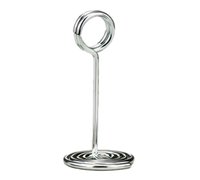 1-1/2 Inch Chrome-Plated Wire Loop Table Number Stand with Round Swirl Base