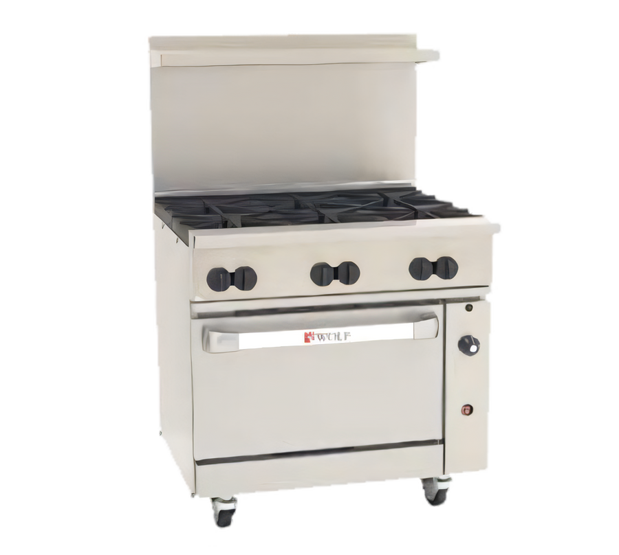 Product image #1 for Wolf Challenger XL 36-Inch Gas Restaurant Range with 6 Open Burners and Standard Oven