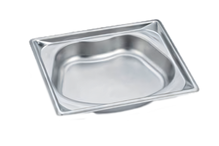Product image #1 for Vollrath Super Pan® Super Shapes 1/2 Size Solid Half Kidney Pan, 2.2 Qt, 22 Gauge Stainless Steel