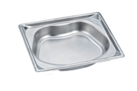 Vollrath Super Pan® Super Shapes 1/2 Size Solid Half Kidney Pan, 2.2 Qt, 22 Gauge Stainless Steel