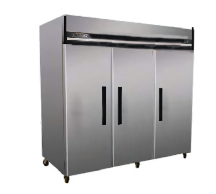 Product image #1 for Maxx Cold X-Series Three-Section Reach-In Upright Freezer, 72 Cu. Ft., Stainless Steel