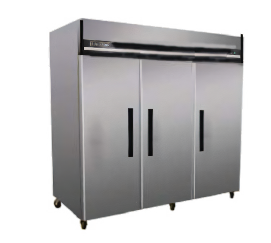 Product image #1 for Maxx Cold X-Series Three-Section Reach-In Upright Freezer, 72 Cu. Ft., Stainless Steel