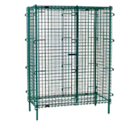 EagleGard Stationary Wire Security Cage with Dual Padlock Doors, 39-1/4 x 27-1/4 x 67 Inches