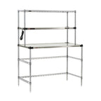 Thumbnail image #1 for Metro Super Erecta® Hot EZHS48W-KIT 48 x 24 Inch Stainless Steel Heated Workstation with Open Base and Wire Overshelf