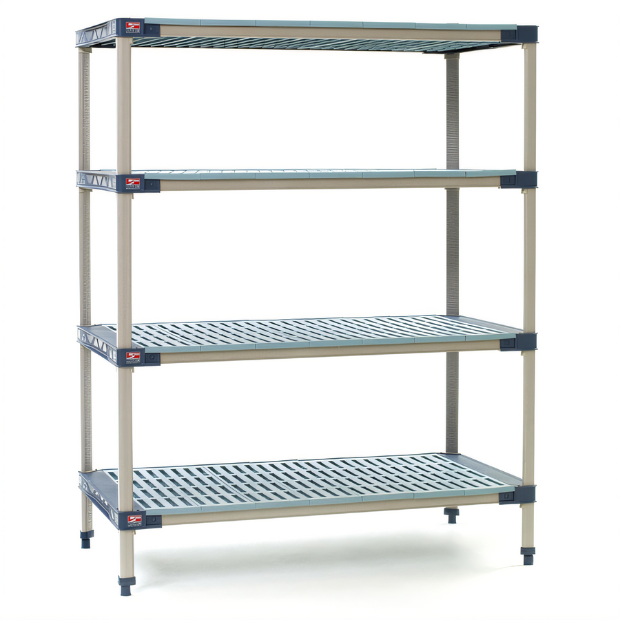 Product image #1 for MetroMax 4 Starter All-Polymer Shelving Unit with 4 Open-Grid Shelves, 30 x 24 x 74 Inches