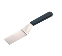 American Metalcraft Stainless Steel Offset Turner with Black Plastic Handle, 10-Inch Overall Length