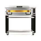 Thumbnail image #1 for PizzaMaster PM 1121ED Single-Deck Electric Pizza Deck Oven with Ceramic Clay Stones, 42.1-Inch Baking Surface, Floor Stand
