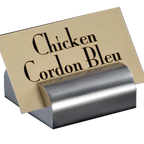 Thumbnail image #1 for American Metalcraft DXCH1 Stainless Steel Brushed Satin Slim-Slit Menu Card Holder, 2 x 2 x 3/4 Inch Case of 96