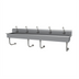 Thumbnail image #1 for Advance Tabco 5-Station Wall-Mounted Multiwash Hand Sink with 5 Electronic Faucets, 100 Inches