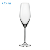 Ocean Sante 7 oz Clear Stemmed Champagne Flute Glass, 24/Case