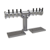 Thumbnail image #1 for Glastender Pipe Tee Countertop Air-Cooled Draft Dispensing Tower with 8 Stainless Steel Faucets, Grainline Finish
