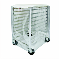 Winco Clear PVC Half-Height Sheet Pan Rack Cover for 10-Tier Racks