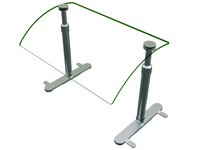 Hatco Flav-R-Shield Portable Self-Service Single-Sided Food Shield with Adjustable Rounded Acrylic Panel, 24 x 14 Inches
